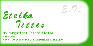 etelka tittes business card
